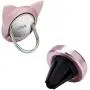 Magnetic Phone Ring Holder Cat with Car Mount, Magnet Swivel Phone Finger Ring Stand, 360 Degree Ring Grip for Cell Phone and Tablet (1 Set,Rose Gold) Magnetic Phone Ring Holder Cat with Car Mount, Magnet Swivel Phone Finger Ring Stand, 360 Degree Ring Grip for Cell Phone and Tablet (1 Set,Rose Gold)