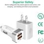 QC 3.0 Car Charger for iPhone XR/8/7/6/Plus/Xs/XS/Max/X/11, Powerful Dual USB iPhone Car Chargers Adapter QC3.0 + 2.4A,Fast Dual USB Port Wall Charger Phone Charger Block Cube,2 X MFI Certified Cables