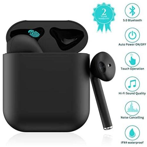 Jofell Wireless Sport Earbuds with Charging Case,True Mini Wireless Earbuds with Microphone Compatible iOS Android Smartphone