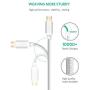 UGREEN Micro USB Cable Nylon Braided Fast Quick Charger Cable USB to Micro USB 2.0 Android Charging Cord for Samsung Galaxy S7 S6, Note, LG, Nexus, Nokia, PS4, Xbox One Controller (1.5ft, White)