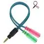 Headset Mic and Audio Splitter Cable,Headphone Stereo Y Jack Splitter Adapter, Male 3.5 mm to 2 Port 3.5 mm Famale for PC,Earphone,Tablet,PS4,Xbox one (Blue) Headset Mic and Audio Splitter Cable,Headphone Stereo Y Jack Splitter Adapter, Male 3.5 mm to 2 Port 3.5 mm Famale for PC,Earphone,Tablet,PS4,Xbox one (Blue)