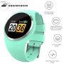 ZEERKEER Fitness Tracker Wristband, Heart Rate/Blood Pressure/Blood Oxygen Monitoring, Color Screen Display Waterproof IP67 Smart Watch (Green)