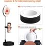 Velouer LED Ring Light, with Makeup Mirror with Stand and Phone Holder, Perfect for Live Streaming & YouTube Video, Photography, 3 Light Modes and 11 Brightness Levels