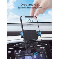 Mpow Car Phone Mount, Gravity Car Mount, Auto Lock and Auto Release CD Slot Phone Holder, One-Handed Operation Car Phone Holder Compatible with iPhone 11 11 Pro Xs Max XR Galaxy S10 S10+ S10e S9 More