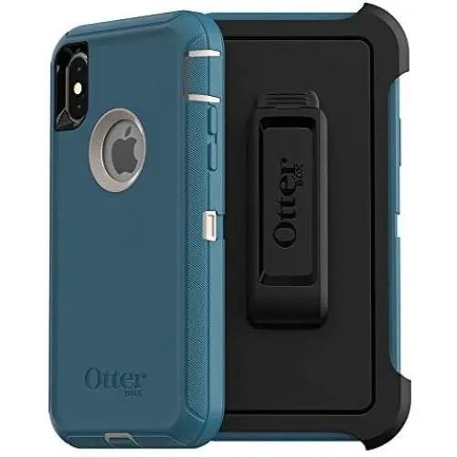 Otterbox Defender Series Screenless Edition Case for Iphone Xs & Iphone X - Retail Packaging - Big Sur (Pale Beige/Corsair)