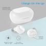 Kurdene Small Wireless Earbuds,Bluetooth Earbuds with Charging Case Bass Sounds IPX8 Waterproof Sports Headphones with Mic Touch Control 24H Playtime for iPhone/Samsung/Android -White
