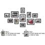 WOOD MEETS COLOR 5x7 8x10 Gallery Wall Picture Frames Set with Hanging Template, 11 Pcs Collage Photo Frames with Photo Mats,Black