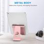 OMOTON Adjustable Tablet Stand iPad Stand Compatible with iPad 10.2 2019, New iPad Pro 11/12.9 inch 2020, iPad 9.7 2018, iPad Mini, iPad Air, Nintendo Switch, and All Cellphones Smart phone, Rose Gold