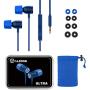 Wired Earbuds - LUDOS Ultra in Ear Headphones with Microphone, Earphones with Mic and Volume Control, Memory Foam, Reinforced Cable, Bass Compatible with iPhone, Apple, iPad, Computer, Laptop, PC