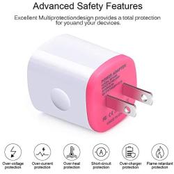 USB Charger Wall Plug, Phone Charger Box, AndHot 5-Pack Home Travel 2.1Amp Dual Port USB Wall Charger Quick Charging Block Cube Brick Compatible with iPhone 8 7 6S, iPad, Samsung, Android Phone,Kindle