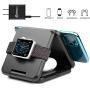 Foldable Wireless Charger. ZIKU 3 in 1 Fast Wireless Charging Station Stand Pad Qi-Certified for Apple Watch 5 4 3 2, AirPods, Compatible with iPhone 11 Pro Max/X/XS/XR/8Plus(Include Adapter)