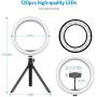 LED Ring Light 10" with Tripod Stand & Phone Holder,Selfie Ring Light Dimmable Makeup Ring Light for YouTube Video, Photography, Shooting with 3 Light Modes & 10 Brightness Level