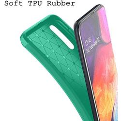 Muokctm Samsung Galaxy A10E Case, with Tempered Glass Screen Protector, Slim Soft TPU Protective Rubber Bumper Case Cover for Samsung Galaxy A10E Phone (Green)