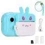 Mini Thermal Printer, 1080P Dual‑Lens 2.4‑Inch 16G Instant Print Camera for Kids, Toy Camera with Print Paper, Portable Digital Creative Print Camera for Boys and Girls(Blue)
