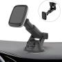 Suction Cup Magnetic Phone Car Mount with Quick Extendable Telescopic Arm, Industrial-Strength Suction Cup, 6 Strong Magnets, 3 Metal Plates, Dashboard Windshield Holder for All iPhone Cell Phone