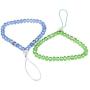 zdyCGTime Cell Phone Lanyard Strap Bling Crystal Beads Hand Wrist Lanyard Strap String for Cell Phone Camera Purse MP3 MP4 iPod PSP Keychain (17cmBlue &Green)