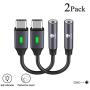 USB C to 3.5mm Dongle Adapter, Stouchi 384KHz-32bit USB C Headphone Audio Jack Adapter Type C to 3.5mm Adapter Hi-Fi DAC Chip for Note10, Note10+, Pixel 4/3XL/2XL, iPad Pro 2018, One Plus 7 2Pack-Gray
