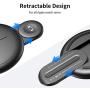 Nalwort 3 in 1 Wireless Charger Compatible with iPhone Apple Watch and AirPods Qi Fast Charger Retractable Wireless Charging Station for iPhone SE 2020/11/11 Pro, iWatch 5/4/3/2/1 and More(No Adapter)