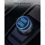 Worsors Car Charger, Dual USB 4.8A/24W Compatible for Apple iPhone 11/Pro/Max/XS/XR/X/8 Plus/8/7/6S/6/5S/5C, iPad, Mini All Metal Flush Fit Car Adapter with 2 Pack 3.3ft Fast Charging Braided Cable