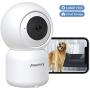 Home Security Camera Wireless Joustory Smart WiFi Camera Indoor 1080P for Pet Nanny Baby Monitor with Pan/Tilt/Zoom Night Vision Motion Detection 2 Way Audio 2.4G WiFi