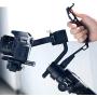 Inverted Handle Sling Grip - Neck Ring Mounting Extension Arm Holder Bracket with Microphone Cold Shoe Mount 1/4-20 Locating Holes Compatible for DJI Ronin S Stabilizer Gimbal Accessories