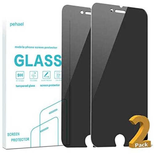 Pehael Screen Protector for Apple iPhone SE 2020 2nd Generation, iPhone 8, iPhone 7 (4.7-inch) Anty- Spy Tempered Glass Film, Easy Install, Case Friendly (2 Packs)