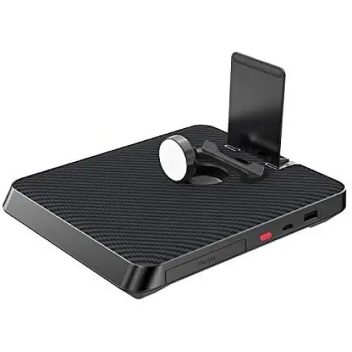 PITAKA Air Omni 6-in-1 Multi-Functional Wireless Charging Station with Minimalist Design Ultimate Fast Charging Dock Compatible with iPhone, Apple Watch, AirPods/AirPods Pro, iPad, Switch etc.