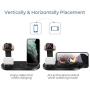 Wireless Charger, QI-EU 3 in 1 Qi-Certified Fast Charging Station for iWatch AirPods Pro, Wireless Charging Stand Compatible for iPhone 11/11Pro/11Pro Max/XR/Xs/Xs Max/X/8/8Plus Samsung Galaxy S20/S10