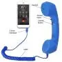Retro Handset, Cell Phone Handset Anti Radiation 3.5mm Mini Microphone Speaker for iPhone iPad,Mobile Phones,Computer Blue Retro Handset, Cell Phone Handset Anti Radiation 3.5mm Mini Microphone Speaker for iPhone iPad,Mobile Phones,Computer Blue