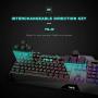 Havit Keyboard Rainbow Backlit Wired Gaming Keyboard Mouse Combo, LED 104 Keys USB Ergonomic Wrist Rest Keyboard, 4800 Dots Per Inch 6 Button RGB Mouse for Windows Gamer Desktop, Computer (Black)