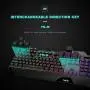 Havit Keyboard Rainbow Backlit Wired Gaming Keyboard Mouse Combo, LED 104 Keys USB Ergonomic Wrist Rest Keyboard, 4800 Dots Per Inch 6 Button RGB Mouse for Windows Gamer Desktop, Computer (Black)