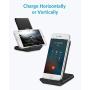 Anker Wireless Charger, PowerPort Wireless 5 Stand, Qi-Certified, Compatible iPhone 11, 11 Pro, 11 Pro Max, XR, XS Max, XS, X, 8, 8 Plus, Samsung Galaxy S20 S10 S9 S8, Note 10 Note 9 (No AC Adapter)