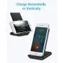 Anker Wireless Charger, PowerPort Wireless 5 Stand, Qi-Certified, Compatible iPhone 11, 11 Pro, 11 Pro Max, XR, XS Max, XS, X, 8, 8 Plus, Samsung Galaxy S20 S10 S9 S8, Note 10 Note 9 (No AC Adapter)