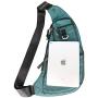Vanlison Large Sling Bag Crossbody Shoulder Chest Back Pack Anti Theft Travel Bags Daypack Lake Blue