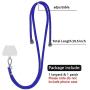 SS Phone Lanyard, 2 in 1 Adjustable Detachable Neck Strap with Phone Patch Compatible with Any Cell Phone Smartphones - Blue