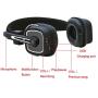 Trucker Bluetooth Headset Wireless with Noise canceling Microphone, On-Ear Wireless Headphones with Mic,Over The Head Earpiece for iOS & Android Mobile Phone, Skype, Truck Drivers, Call Center,Voip