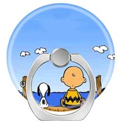 Smart Phone Stand Ring Holder Universal 360 Degree Rotating Finger Grip Kickstand for All Cell Phones Tablets-Generic Cute Cartoon Peanuts Snoopy Non