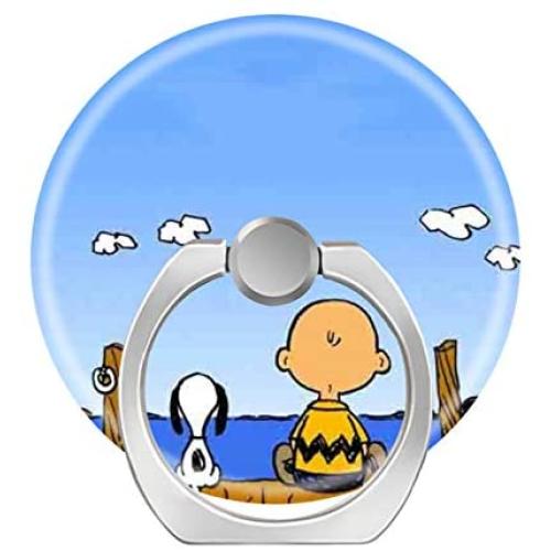 Smart Phone Stand Ring Holder Universal 360 Degree Rotating Finger Grip Kickstand for All Cell Phones Tablets-Generic Cute Cartoon Peanuts Snoopy Non