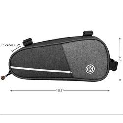 XIGUTI Bike Triangle Frame Storage Bag for Women Men.Waterproof Bicycle Crossbar Bag Accessories Detachable Longer Version Saddle Frame Pouch Reflective Trim Carrying Long tools