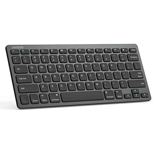 Arteck Ultra-Slim Bluetooth Keyboard Compatible with iPad 10.2-inch/iPad Air/iPad 9.7-inch/iPad Pro/iPad Mini, iPhone and Other Bluetooth Enabled Devices Including iOS, Android, Windows, Black