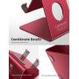 Lamicall Cell Phone Stand, Phone Dock : Cradle, Holder, Stand Compatible with Switch, All Android Smartphone, Phone 6 6s 7 8 X Plus 5 5s 5c XS Max XR 11 Pro Charging Accessories Desk - Red