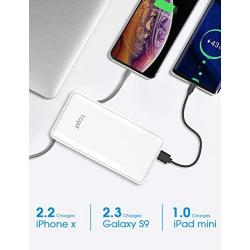 TG90 10000mah Power Bank External Battery Packs, Portable Charger with Built-in Cables for Cell Phone Battery Backup, Portable Phone Charger Compatible with iPhone, iPad, iPod, Android Phones