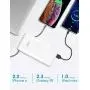 TG90 10000mah Power Bank External Battery Packs, Portable Charger with Built-in Cables for Cell Phone Battery Backup, Portable Phone Charger Compatible with iPhone, iPad, iPod, Android Phones