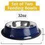 American Pet Supplies Dog Bowls, Set of 2 Non Skid & Non Tip Bowls for Puppies and Dogs