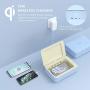 Senerport Phone Soap, Premium 3 in 1 Cell Phone Cleaner, Smartphone 360 Degree Cleaning Box & 10W Wireless Charging & USB-A and Type-C Outputs, for iOS Android Cellphone Money Toothbrushhead Razor…