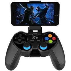 PG-9157 Wireless Bluetooth Game Controller for Android Phone Tablet, Smart TV, TV Box Gamepad + Joystick + Phone Holder Gamepad Trigger PUBG Controller