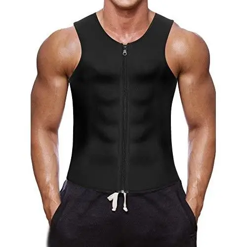 Wonderience Men Waist Trainer Vest Hot Neoprene Sauna Suit Corset Body Shaper Zipper Tank Top Workout Shirt Wonderience Men Waist Trainer Vest Hot Neoprene Sauna Suit Corset Body Shaper Zipper Tank Top Workout Shirt