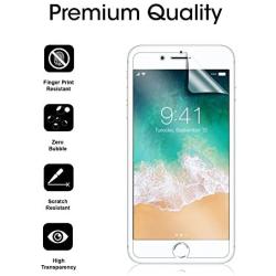 amFilm Screen Protector for iPhone SE (2020), 8, 7, 6S, 6 (3 Pack) HD Clear, Flex Film, Case Friendly