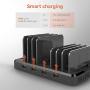 Alxum USB C Charging Station for Multiple Devices, Multi Ports Charging Dock Station with Quick Charge 3.0+USB C Ports, Transformable Wall Mount Charger, for Cell Phone, Tablet, and Other USB Devices