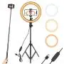 Ring Light 10" with Tripod Stand & Phone Holder for YouTube Video, Desktop Camera Led Ring Light for Streaming, Makeup, Selfie Photography Compatible with iPhone Android Ring Light 10" with Tripod Stand & Phone Holder for YouTube Video, Desktop Camera Led Ring Light for Streaming, Makeup, Selfie Photography Compatible with iPhone Android
